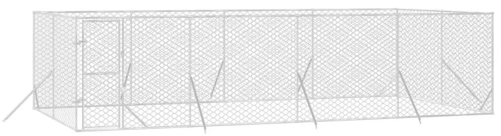 Κλουβί Σκύλου Εξωτερ. Χώρου Ασημί 8x4x2 μ. από Γαλβαν. Ατσάλι - Ασήμι