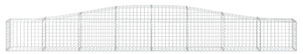 Συρματοκιβώτια Τοξωτά 6 τεμ. 400x30x40/60 εκ. Γαλβαν. Ατσάλι - Ασήμι