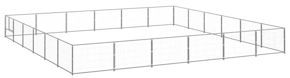 vidaXL Σπιτάκι Σκύλου Ασημί 36 μ² Ατσάλινο