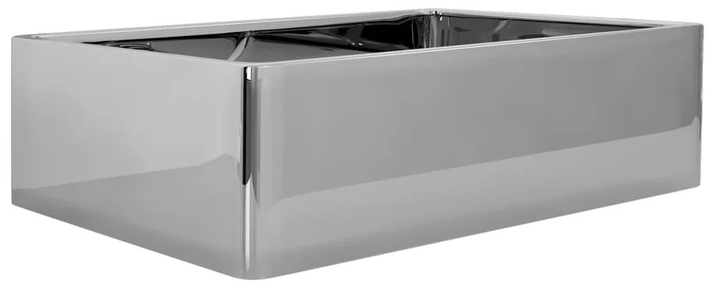vidaXL Νιπτήρας Ασημί 41 x 30 x 12 εκ. Κεραμικός