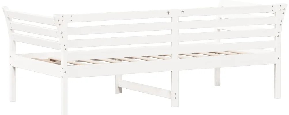 vidaXL Καναπές Κρεβάτι Χωρίς Στρώμα Λευκό 90x190 εκ. Μασίφ Ξύλο Πεύκου
