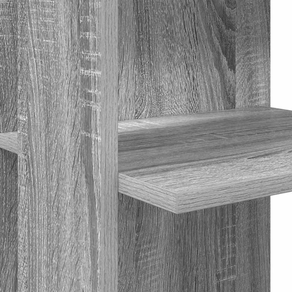 vidaXL Γωνιακό γραφείο με ράφι Γκρίζο Σονομα 140 x 113,5 x 75 εκ.