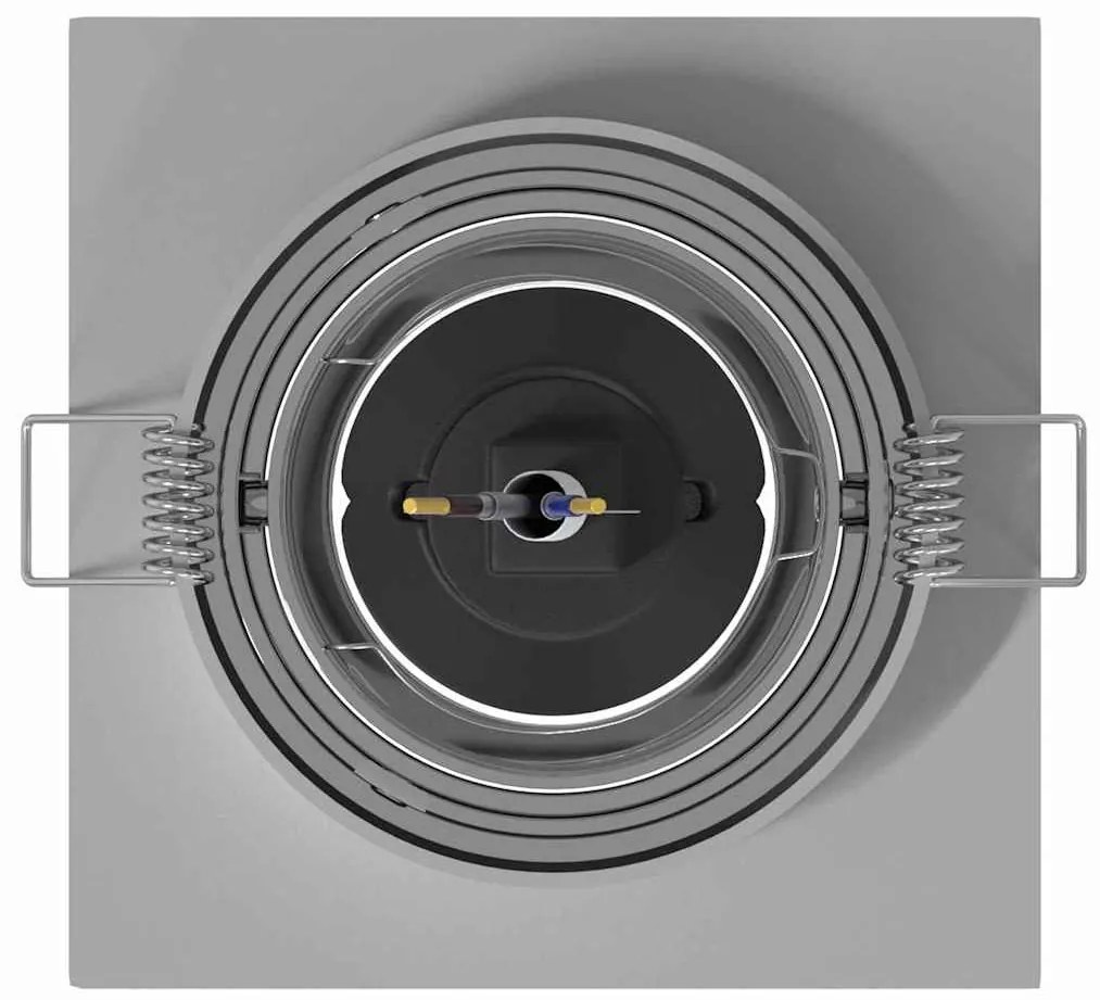 vidaXL Spotlights με προβολείς 6 pcs Ασημί 9 x 9 x cm Αλουμίνιο