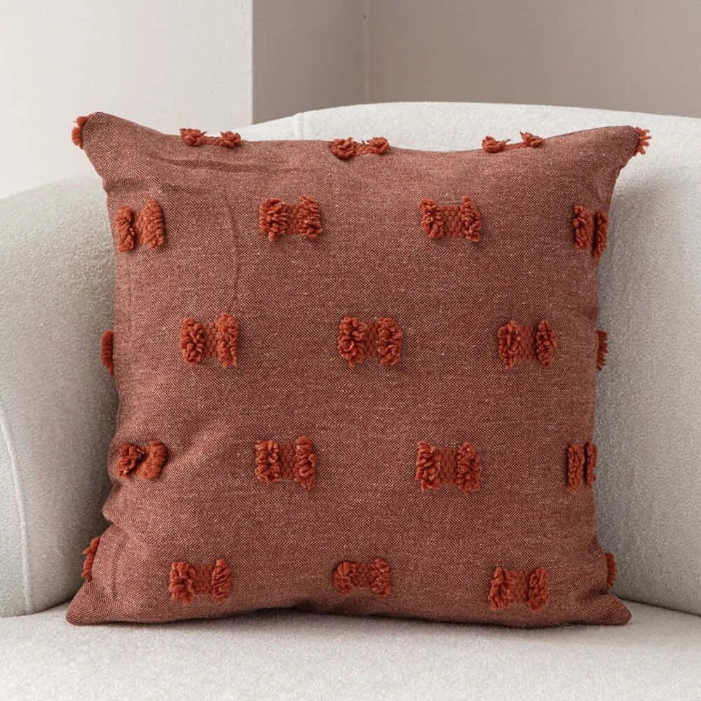 Μαξιλαροθήκη Διακοσμητική Tuffet 881PCR1628 Tile Red Aberto Design 43X43 Πολυέστερ