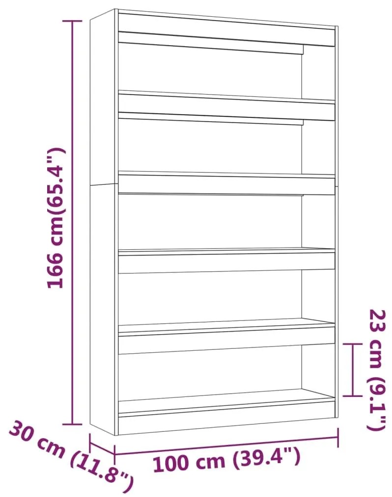 Βιβλιοθήκη/Διαχωριστικό Χώρου Λευκό 100 x 30 x 166 εκ. - Λευκό