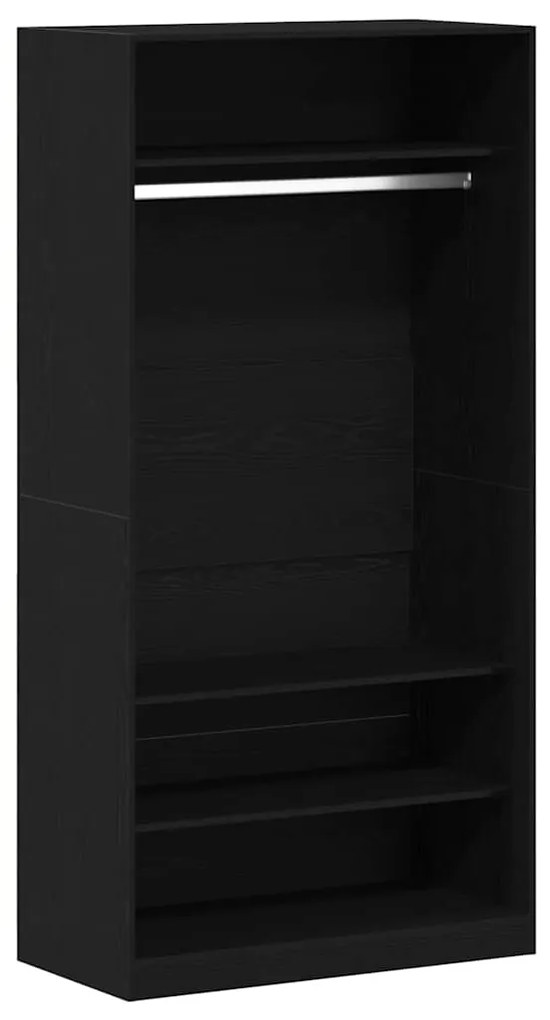 vidaXL Ντουλάπι Μαύρη δρυς 100 x 50 x 200 εκ. Επεξεργασμένο ξύλο