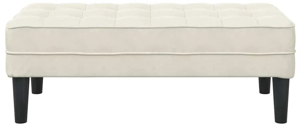 vidaXL Παγκάκι Κρεμ 113 x 57 x 39 εκ. Βελούδο