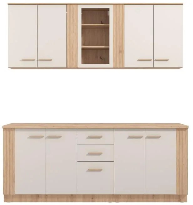 Σύνθεση Κουζίνας BELFORT 200 Artisan Oak - Cashmere 200x51x200εκ. 200x51x200 εκ.