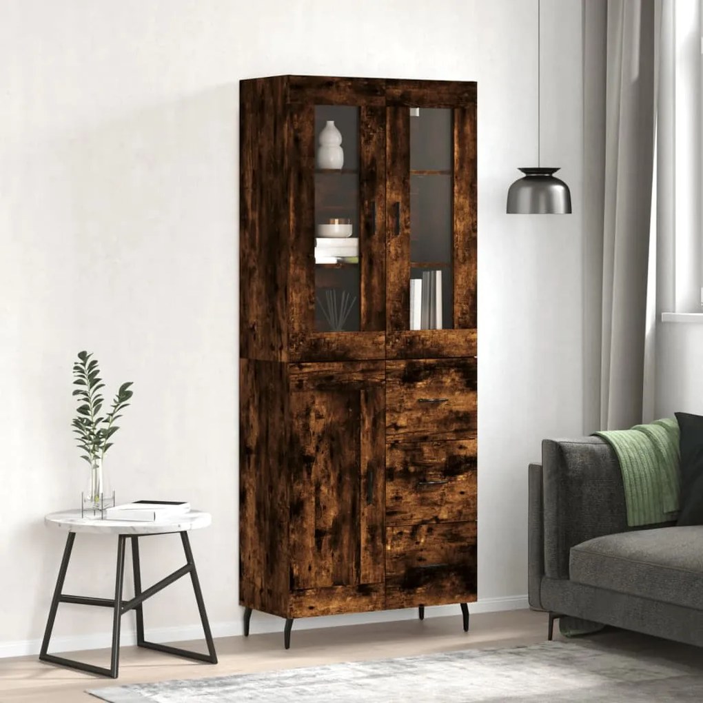 vidaXL Ντουλάπι Καπνιστή Δρυς 69,5x34x180 εκ. από Επεξεργασμένο Ξύλο