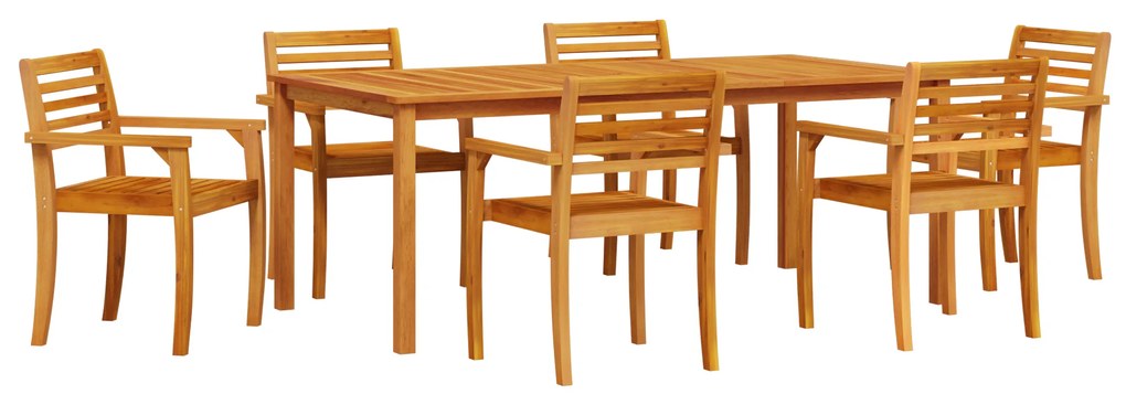 vidaXL Σετ Τραπεζαρίας 9 pcs Φυσικό 200 x 100 x 74 cm