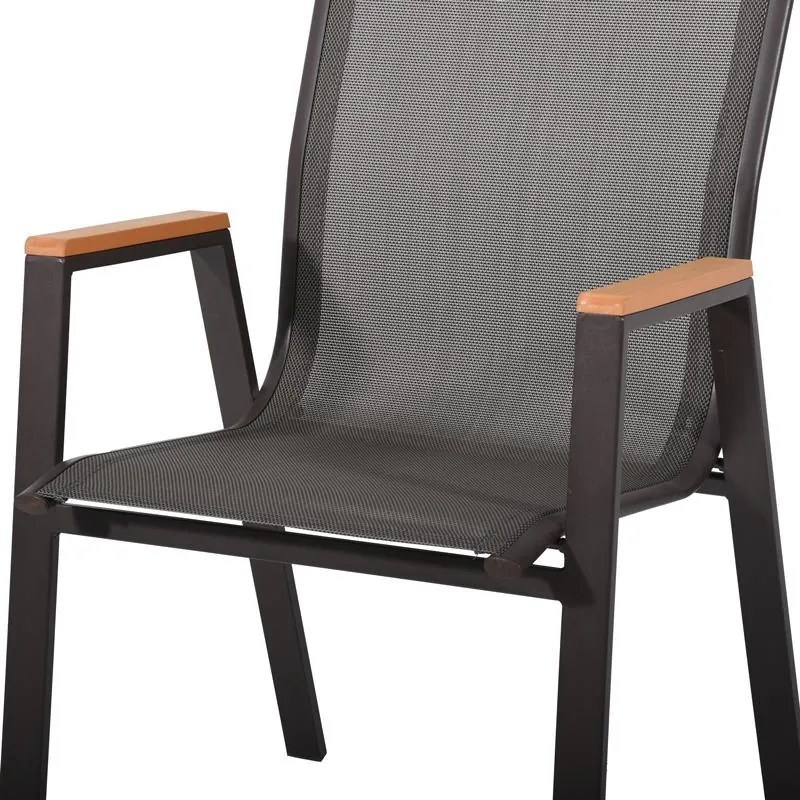 Καρέκλα FL5050 Fylliana Textilene Μαύρο 61x56x90 εκ. 61x56x90 εκ.