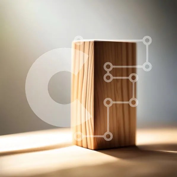 Intra Συλλεκτικό Ξύλινο Παζλ Plywood  4mm - Ξύλινο μπλοκ στο τραπέζι Σε Ξύλινο Κουτί - Διαστάσεις: 10x10 cm – 25 κομμάτια