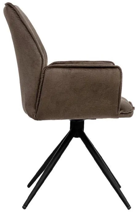 Καρέκλα Τραπεζαρίας Dorothee Μεταλλική Fylliana Καφέ 58x46x91εκ. 2αδα 58x46x91 εκ.