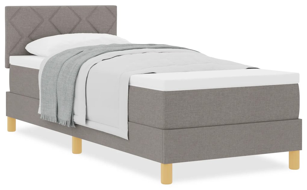 vidaXL Κρεβάτι με Σπαστό Στρώμα Γκρι 80x200 cm Ύφασμα
