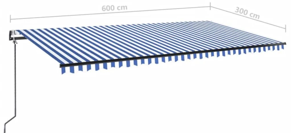 ΤΕΝΤΑ ΑΥΤΟΜΑΤΗ ΜΕ LED &amp; ΑΙΣΘΗΤΗΡΑ ΑΝΕΜΟΥ ΜΠΛΕ/ΛΕΥΚΗ 600X300 ΕΚ. 3069171