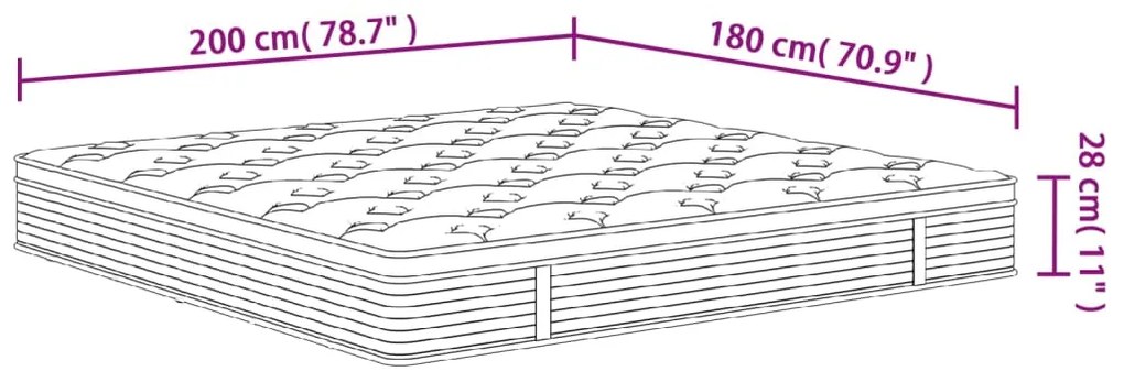 ΣΤΡΩΜΑ ΜΕ POCKET SPRINGS ΜΕΣΑΙΑ PLUS ΣΚΛΗΡΟΤΗΤΑ 180 X 200 ΕΚ. 3206428