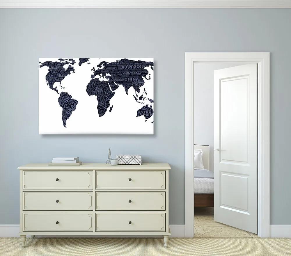 Εικόνα του παγκόσμιου χάρτη - 60x40