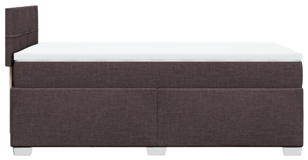 ΚΡΕΒΑΤΙ BOXSPRING ΜΕ ΣΤΡΩΜΑ ΣΚΟΥΡΟ ΚΑΦΕ 100X200 ΕΚ. ΥΦΑΣΜΑΤΙΝΟ 3285802