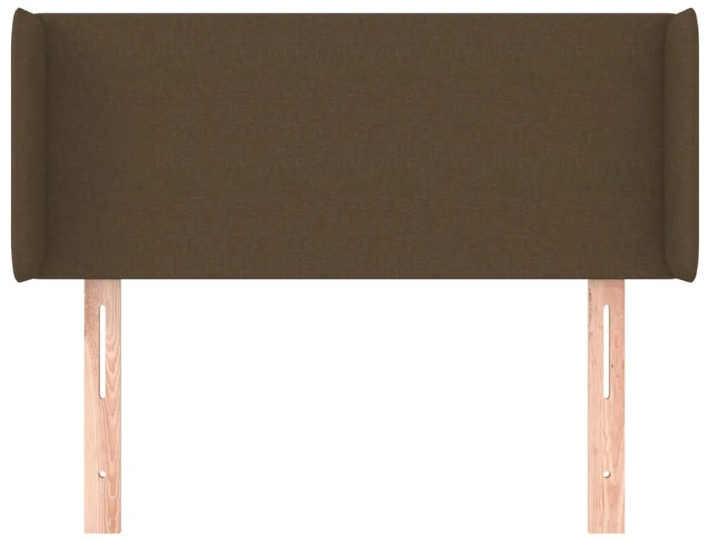 vidaXL Κεφαλάρι με Πτερύγια Σκούρο Καφέ 93x16x78/88 εκ. Υφασμάτινο