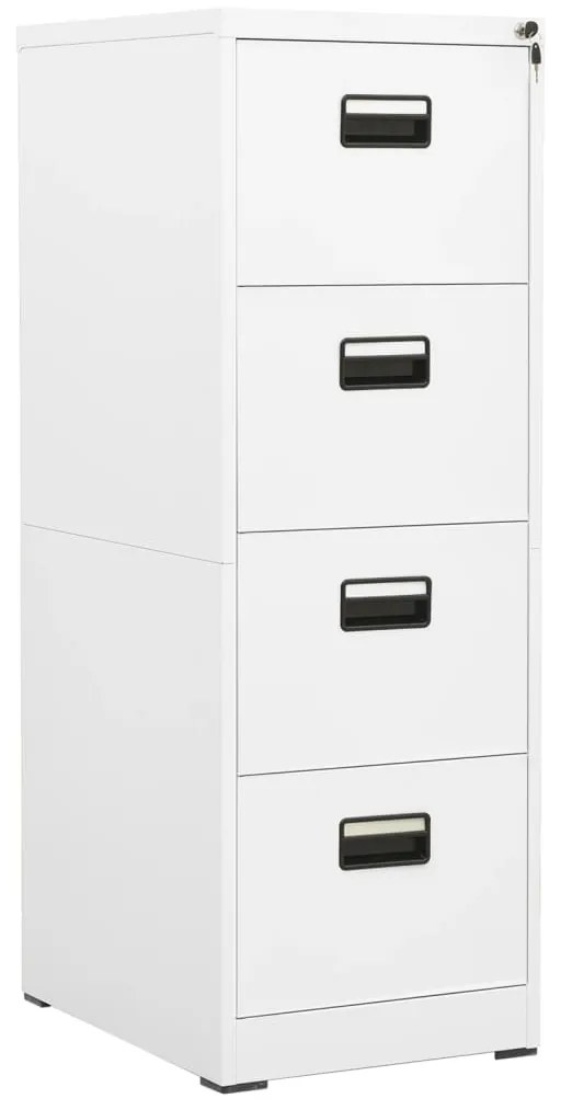 vidaXL Αρχειοθήκη Λευκή 46 x 62 x 133 εκ. από Ατσάλι
