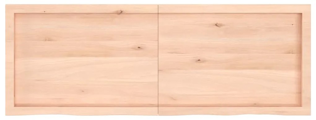 vidaXL Ράφι Τοίχου 140x50x(2-6) εκ. από Ακατέργαστο Μασίφ Ξύλο Δρυός