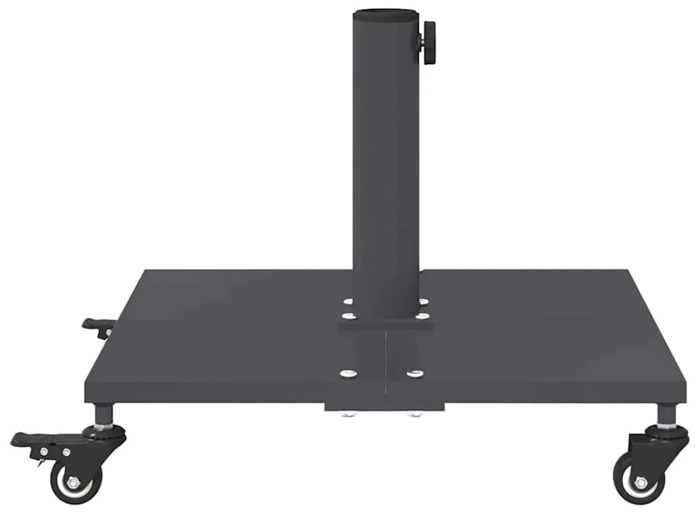vidaXL Εξωτερική βάση ομπρέλας Σκούρο γκρι 45 x 45 x 31 εκ. Ατσάλι