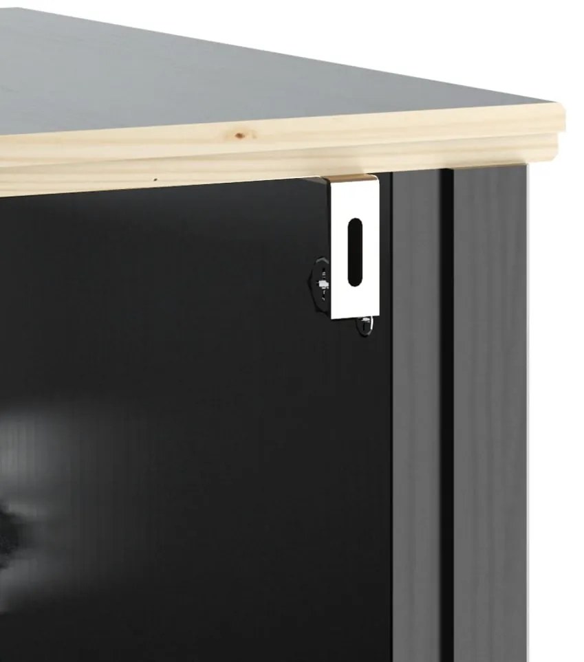 vidaXL Ντουλάπι Νιπτήρα BERG Μαύρο 60 x 34 x 59 εκ. Μασίφ Ξύλο Πεύκου