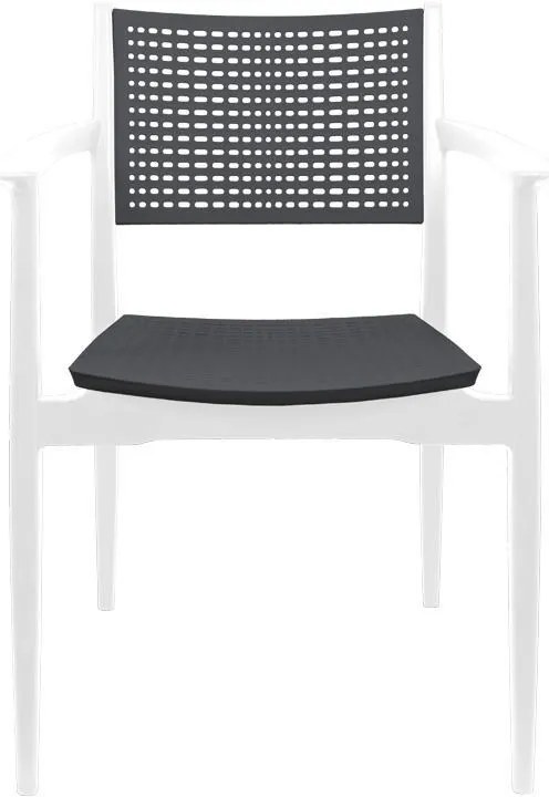 Καρέκλα Best Fylliana Λευκό - Ανθρακί 57,5x55x80 εκ. 57.5x55x80 εκ.