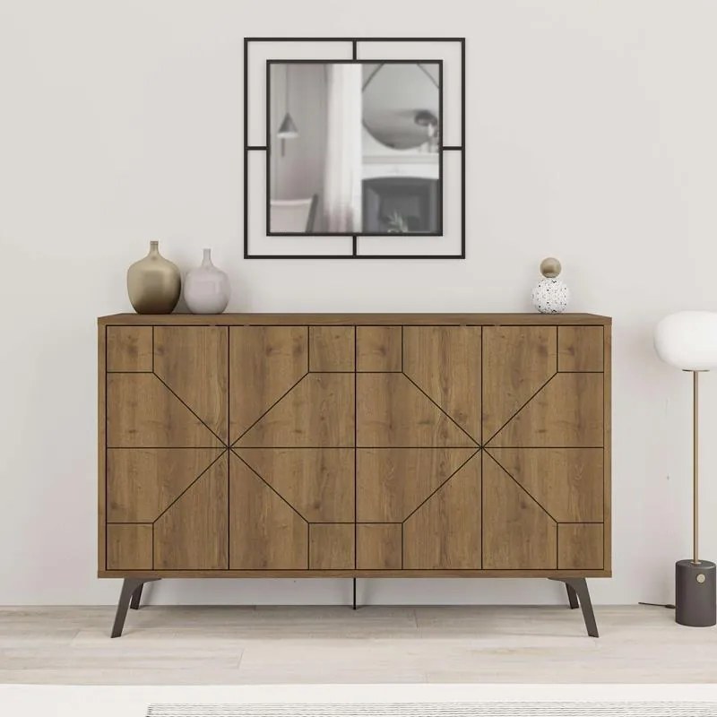 Μπουφές Dune σε καρυδί απόχρωση 123x35x77.4εκ 123x35x77.4 εκ.