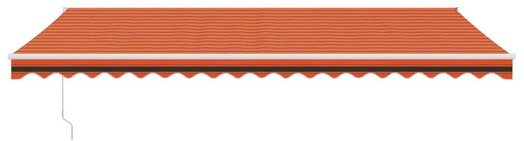 vidaXL Τέντα Πτυσσόμενη Πορτοκαλί & Καφέ 5 x 3 μ. Ύφασμα και Αλουμίνιο