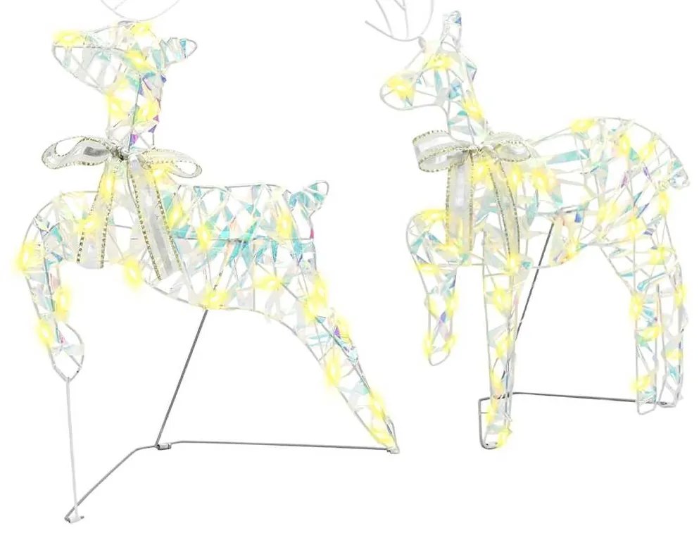 vidaXL LED Ρούντερ με 60 LED 3 pcs Θερμό λευκό PET