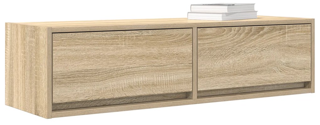 vidaXL Κομοδίνο ΤV Σομιέ Καρυδιά 100x31x25,5 εκ. Επεξεργασμένου Ξύλου
