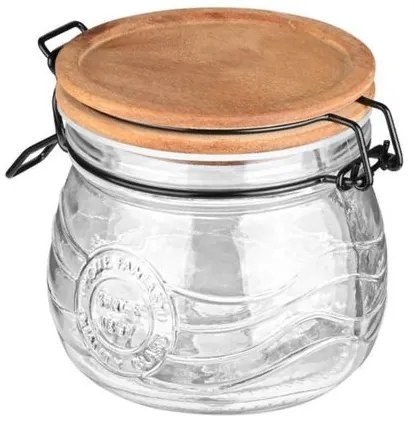 Estia Δοχείο Αποθήκευσης Allure 500ml 11x11x11.5cm Καπάκι Με Κλιπ Γυάλινο 01-23881