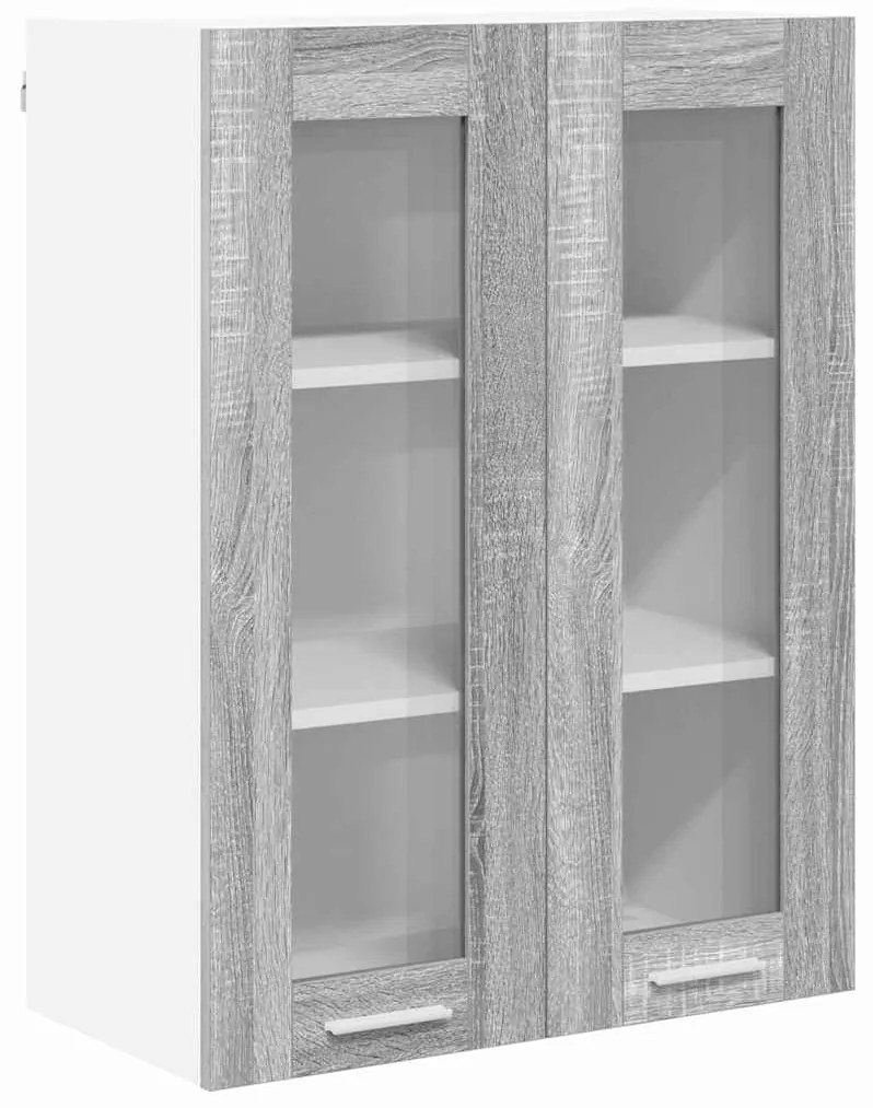vidaXL Κρεμαστό ντουλάπι με αποθήκευση Γκρίζο Σονομα 60 x 31 x 80 εκ.