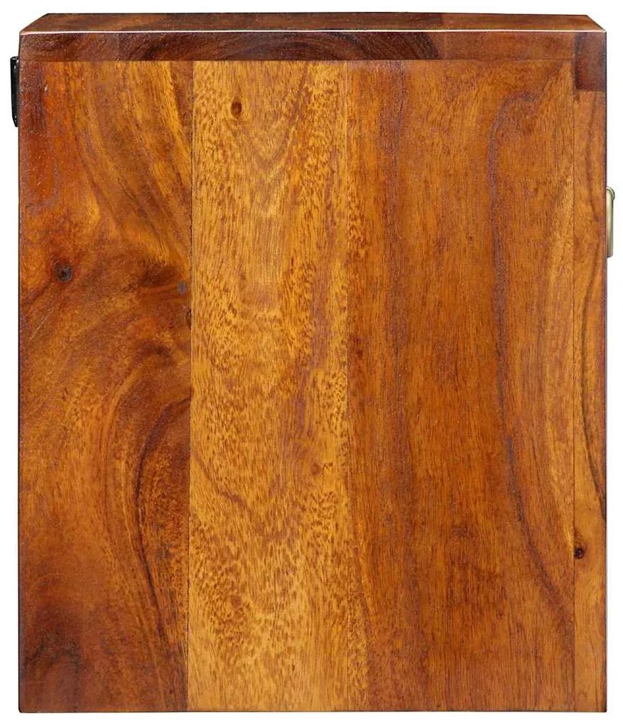 vidaXL Κομοδίνο με συρτάρι Καφέ 40 x 35 x 35 εκ Μασίφ ξύλο ακακίας