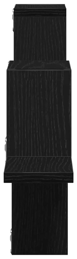 vidaXL Ράφι Τοίχου Επιτοίχιο Μαύρη Οξυά 104.5 x 43 x 10 εκ