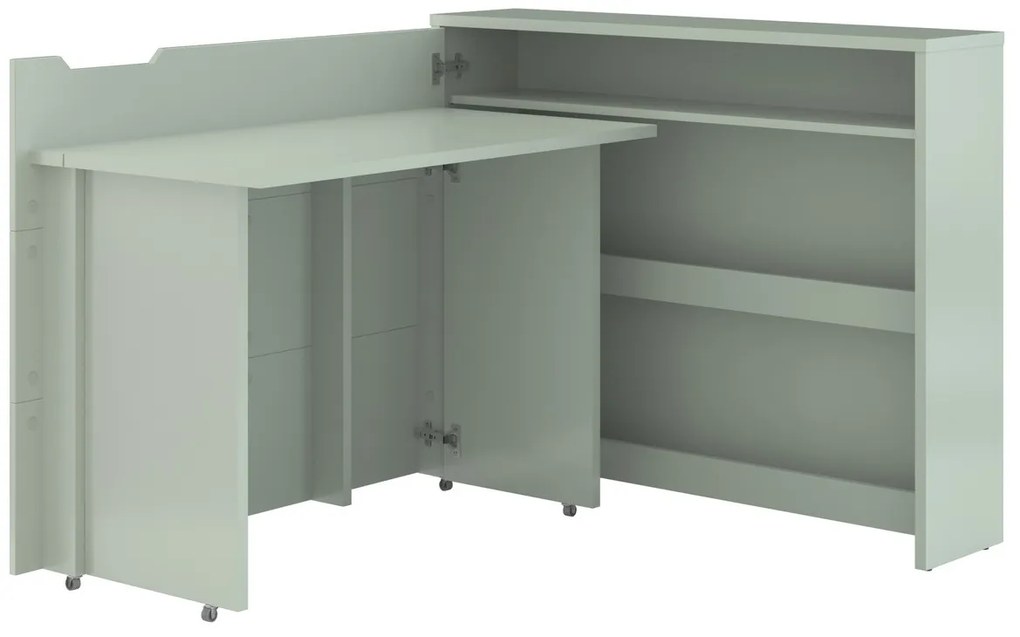 Γωνιακό τραπέζι γραφείου Concept Pro Lenart AH102, Γωνιακός, 93x136x115cm, 54 kg, Ανοιχτό πράσινο | Epipla1.gr