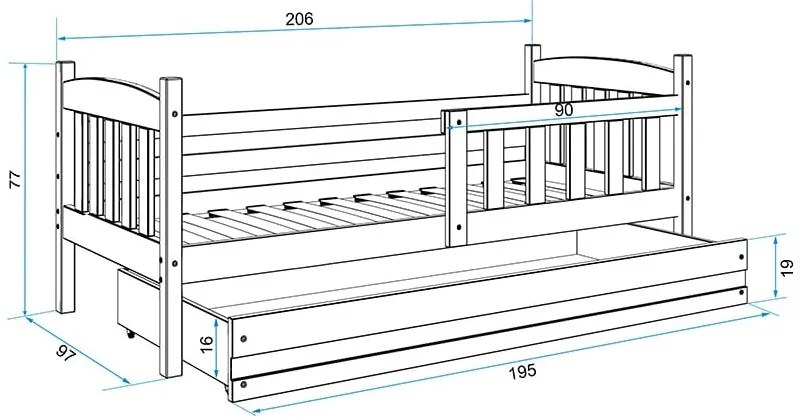 Κρεβάτι Dorian-Λευκό-200 x 90