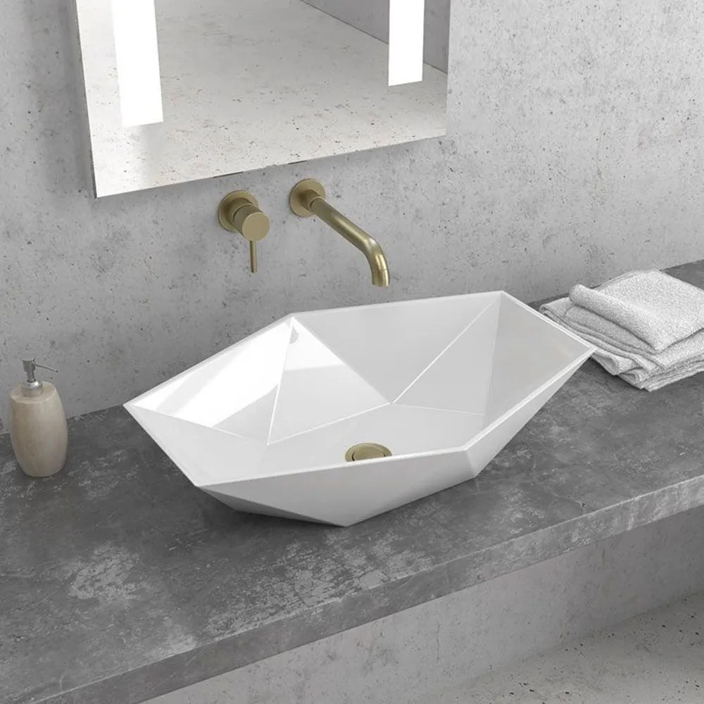 Νιπτήρας Επικαθήμενος LT 1138 57x37,5x12,5cm White Karag Πορσελάνη