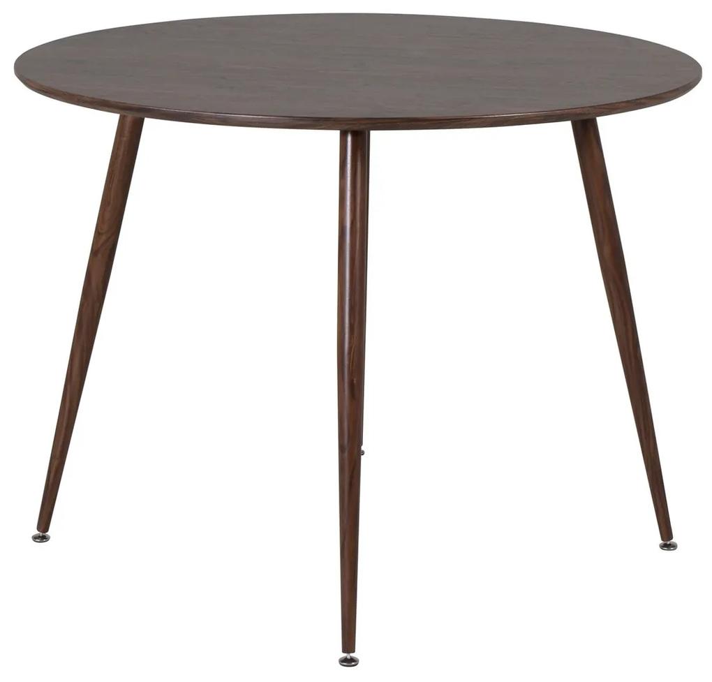 Τραπέζι Dallas 125, Καρυδί, 75cm, 13 kg, Ινοσανίδες μέσης πυκνότητας, Μέταλλο | Epipla1.gr