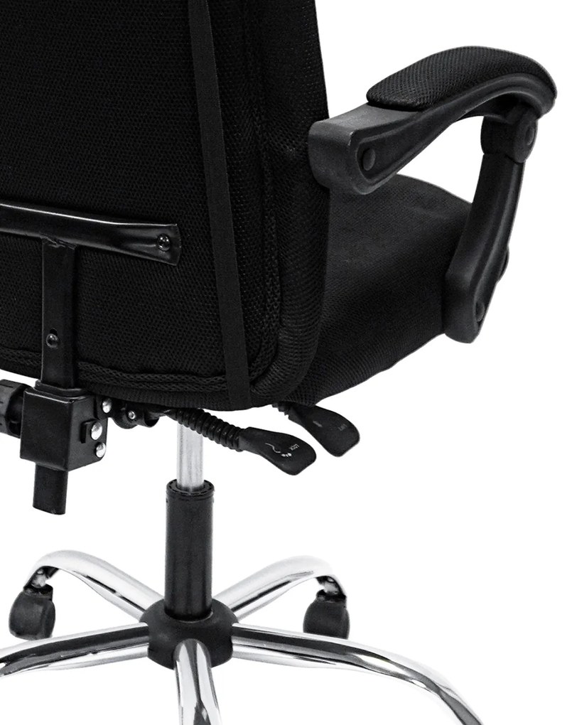 ΚΑΡΕΚΛΑ ΓΡΑΦΕΙΟΥ CRONER HM1196.01 ΜΑΥΡΟ MESH-ΜΕΤΑΛ.ΒΑΣΗ 58x99x120Υεκ.