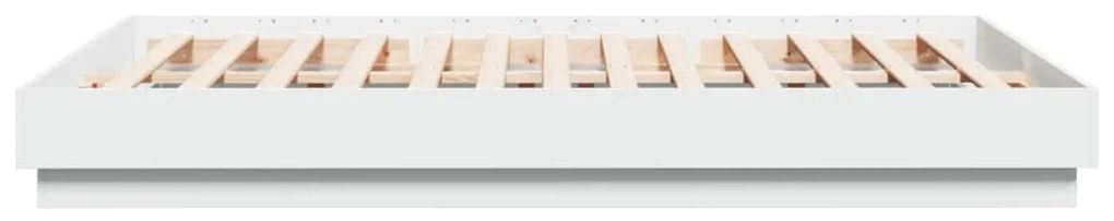 vidaXL Πλαίσιο Κρεβατιού με LED Λευκό 140 x 200 εκ.