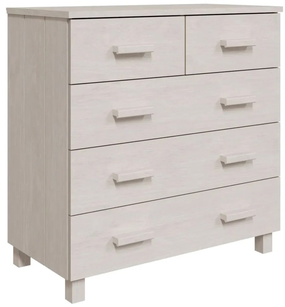 vidaXL Ντουλάπι HAMAR Λευκό 79 x 40 x 80 εκ. από Μασίφ Ξύλο Πεύκου