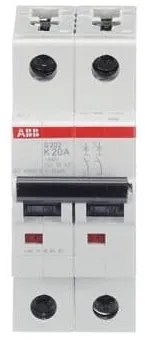 Αυτόματη Ασφάλεια S202-K20 Γκρι 20A Καμπύλη K 6kA S200 24834 ABB 24834