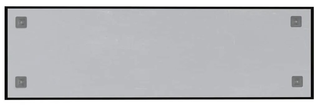 vidaXL Πίνακας Επιτοίχιος Μαγνητικός Μαύρος 100 x 30 εκ. Ψημένο Γυαλί