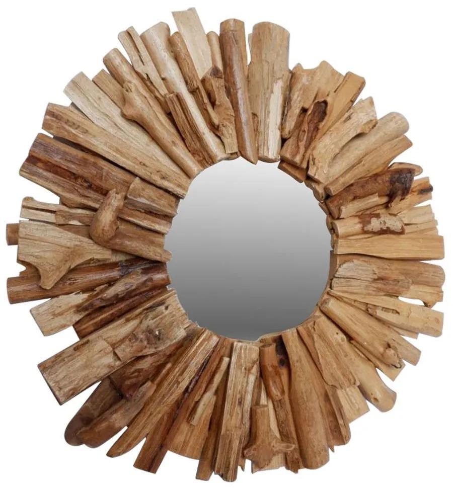 Καθρέπτης HM7719 50x5x50cm Από Driftwood Natural Ξύλο
