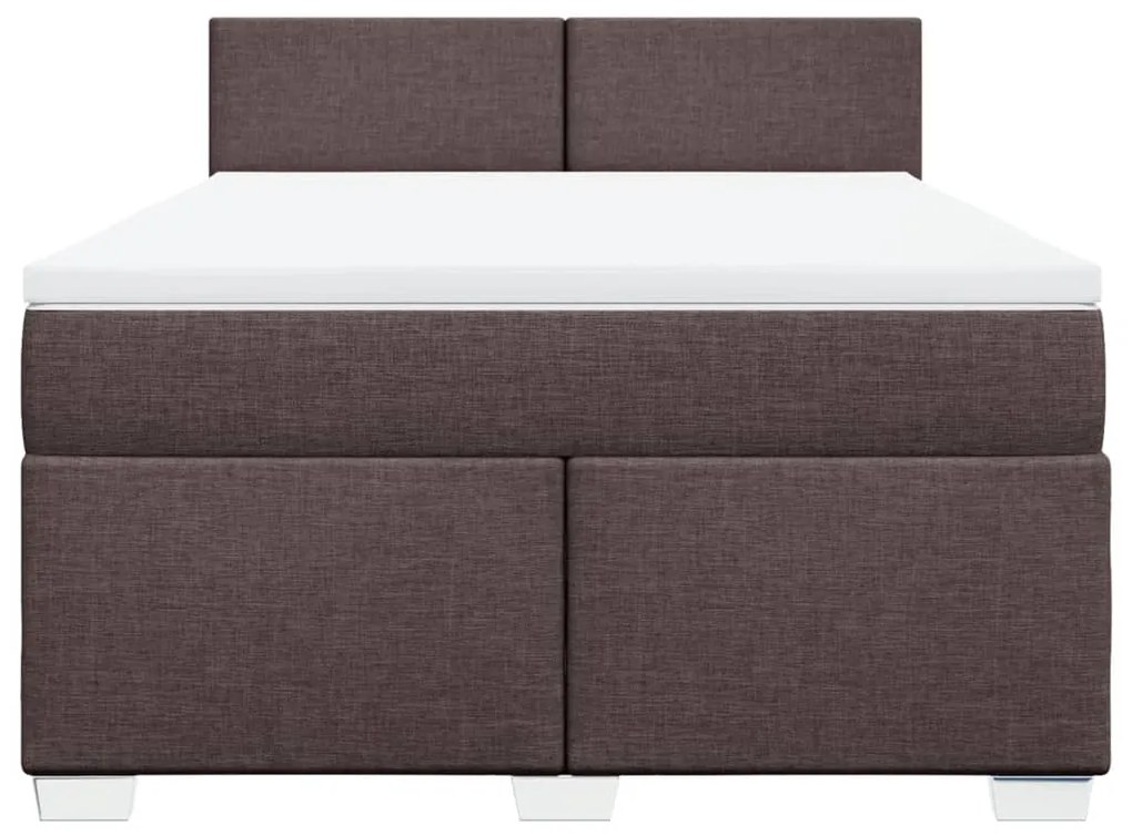 ΚΡΕΒΑΤΙ BOXSPRING ΜΕ ΣΤΡΩΜΑ ΣΚΟΥΡΟ ΚΑΦΕ 140X190 ΕΚ. ΥΦΑΣΜΑΤΙΝΟ 3288179