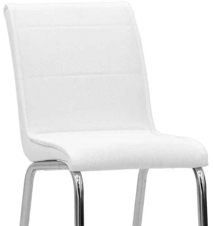 Καρέκλα Avante pakoworld PU λευκό-πόδι χρωμίου - Μέταλλο - 190-000039