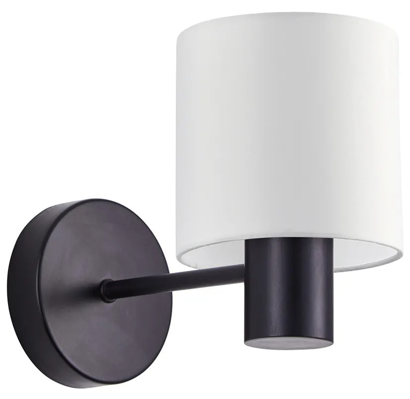 SE21-BL-16-SH1 BLACK WALL LAMP WHITE SHADE+ HOMELIGHTING 77-8312