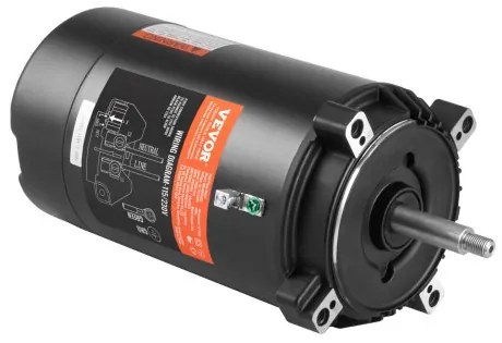 VEVOR 0.75HP Pool Pump Motor 115/230V 8/4 Amps 56J 3450RPM 80μF/250V Capacitor